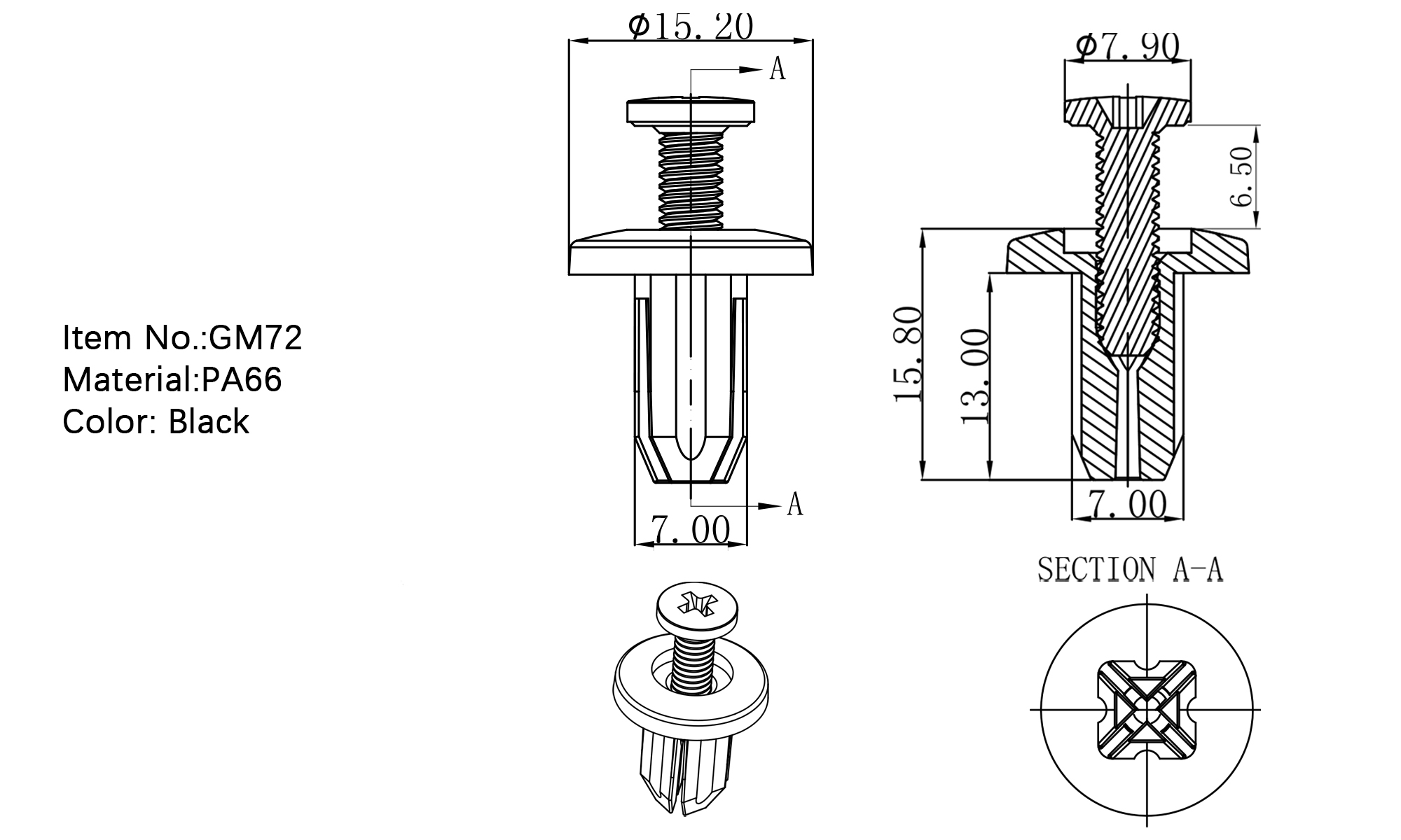 Screw Rivet GM-72